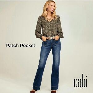 Cabi  The patch pocket wide leg jeans size 0